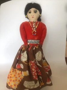 Muñeca costurera navajo vintage, enero 1947 (?), 10 pulgadas, cuentas, cara pintada - Imagen 1 de 9