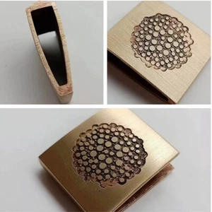 Japanese Samurai Swords Katana Wakizashi Tanto Fittings Engraved Brass Habaki - Picture 1 of 7