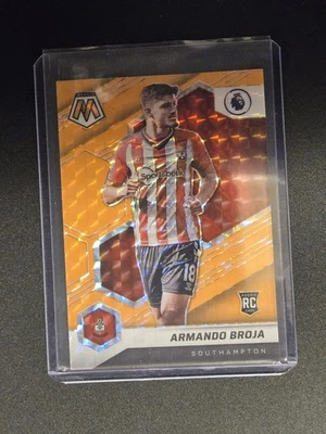 2021-22 Panini Mosaic ORANGE FLUORESCENT Armando Broja Prizm #152 Rookie RC - Image 1 of 2