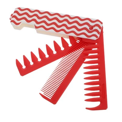  Mini Pocket Comb, Foldable: Travel Comb with Wide Teeth for Fluffy Hair, - Image 1 of 4