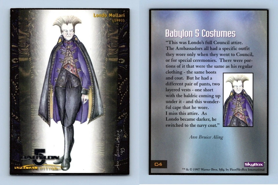 Lundo Mollari #C4 Babylon 5 Special Edition 1997 Skybox Costumes Trading Card - Image 1 of 1