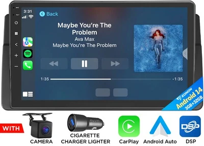 Für BMW E46 M3 Eonon E46X7 Android 14 Autoradio 9" Touchscreen GPS Navi CarPlay - Bild 1 von 4