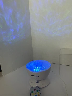 遥控海浪投影仪家居装饰 LED 卧室夜灯 — 第 1/4 张图片