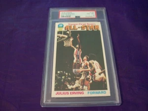 1976 TOPPS BASKETBALL #127 JULIUS ERVING ALL STAR PSA 8 - Picture 1 of 2