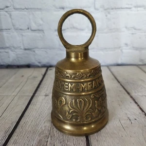 Vintage Brass Church Monastery Bell Qui Me Tangit Vocem Meam - Picture 1 of 8