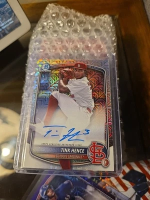 2025 Bowman Chrome Mega Tink Hence Mojo Refractor Autograph Card Auto #BMA-TH - Image 1 of 4