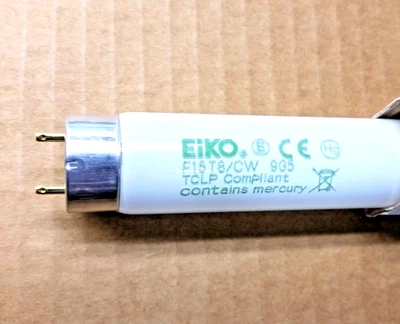 EIKO F15T8/CW 15W T8 18" 4100K Cool White Linear Fluorescent Tube Bulb 15521 - Image 1 of 3
