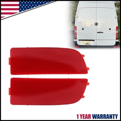 2x Rear Bumper Reflector Red Lens Light For 2010-18 Mercedes Benz Sprinter 3500 Foto 1 de 4