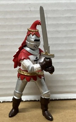 Caballero medieval con capucha roja Papo 2003 con espada 4" A1 Foto 1 de 4