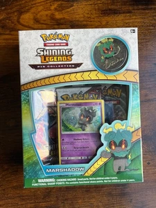 Marshadow Pokemon Shining Legends Pin Collection Box Factory Sealed TCG - Picture 1 of 2