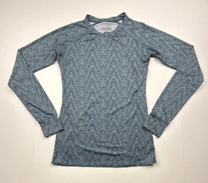 Warm Essentials Cuddl Duds Top Womens Size Small Base Layer Thumb Holes Chevrons - Picture 1 of 5