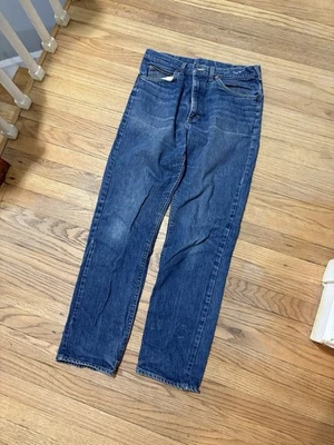 7.5/10 Ver FOTOS Vintage LEE Riders Perna Reta Jeans Azul Denim Tag 33x32 EUA - Imagem 1 de 4