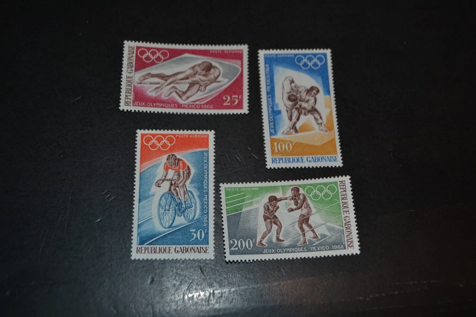 GABON SCOTT #C70-C73 墨西哥城夏季奥林匹克运动会 1968 年全新 4 件套 — 第 1/1 张图片