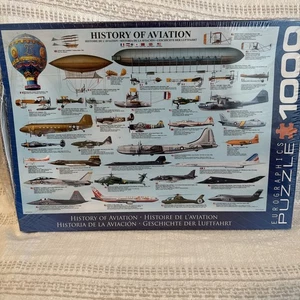 History Of Aviation 1000 piece jigsaw puzzle by Eurographics Unopened/box Dented - Picture 1 of 8