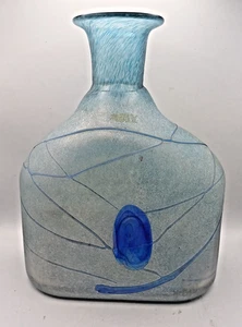 KOSTA BODA BERTIL VALLIEN BLUE GALAXY VASE ARTIST COLL SWEDISH ART GLASS - Picture 1 of 9