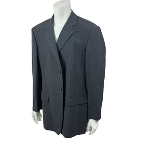 Brooks Stretch Mens Blazer Sport Coat Gray Wool Blend 3 Button Jacket Men's 50L - Picture 1 of 17