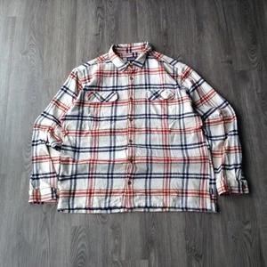 Patagonia Organic Cotton Fjord Flannel Shirt Men XL Plaid Button Up Long Sleeve - Picture 1 of 5