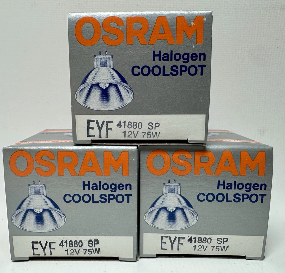 Osram EYF Haloogen Coolspot 75W 12V 41880 SP Bulb Lamp GU5.3 Tungsten Lot of 3 - Image 1 of 4