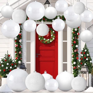 24 Pezzi Palline di Natale Giganti Ornamenti Extra Large Esterno Bianco Natale Ornam - Foto 1 di 6