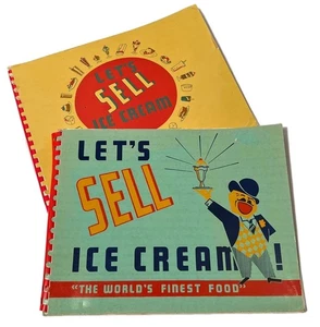 2 RARE 1930s George W. Hennerich LET'S SELL ICE CREAM Merchandising Soft Books - Picture 1 of 24