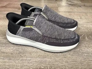 Skechers Sneakers Mens 11 Gray Neville Rovelo Slip Ins Wide Memory Foam 210546W - Picture 1 of 12