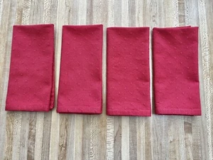 Now Designs Fabric Textiles Table Napkin Set of 4 18” x 18” Red/Orange - Picture 1 of 16