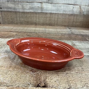 Fiesta Ware Casseruola Ovale Singola Au Gratin 9" Piatto Paprika - Foto 1 di 6