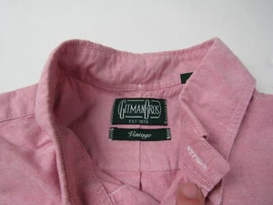 Gitman Bros Vintage Pink Cotton Button Down Shirt USA Made ALTERED S/M From L - Picture 1 of 15
