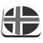 Square MDF Magnets - BW - Iceland Flag Map  #41730