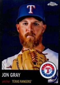 2022 Topps Chrome Platinum Anniversary Blue Prism Refractor Jon Gray Texas - Picture 1 of 2