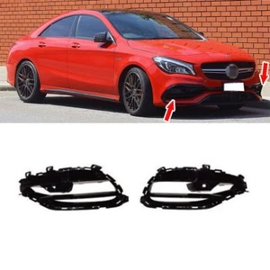 Black For MERCEDES BENZ CLA W117 C117 AMG LCI Front Bumper Side Grille 2016-2019 - Picture 1 of 4