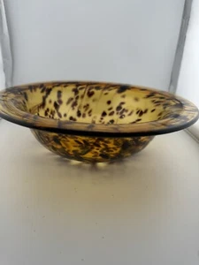 11.5"  Blown Glass Bowl Murano Style Made in Italy Beautiful Likely Cive - Picture 1 of 9