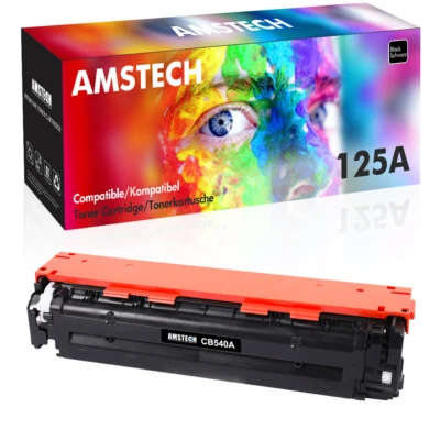 Black Toner Compatible for HP 125A CB540A LaserJet CP1215 CP1510 CP1514n CP1515n - Image 1 of 4