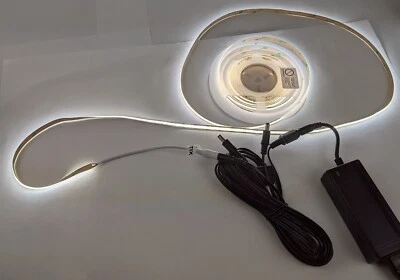 18ft/5.5m Pautix Strip Lights COB LED 6000K 12Vdc Daylight White w/Power Supply - Image 1 of 4