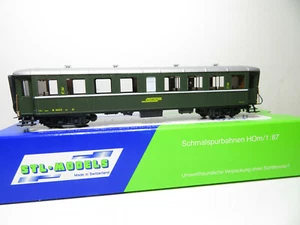 272HO - STL Models 2202/3 HOm - Schnellzugwagen 2.Kl grün RhB - top in OVP - Bild 1 von 6