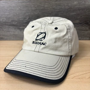 Zodiac Hat Cap Strap Back Beige Brown Adjustable - Picture 1 of 9