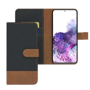 Tasche für LG X Power 3 Schutzhülle Jeans Cover Handy Case Etui Hülle Schwarz - Zdjęcie 1 z 1