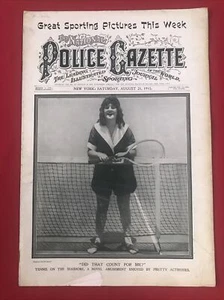 Rocky Kansas Gazzetta Polizia 21 Agosto 1915 Tennis Gladys Sears - Foto 1 di 11