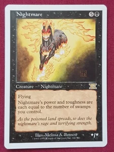 Magic The Gathering 6TH EDITION NIGHTMARE black card MTG SIXTH - Picture 1 of 2