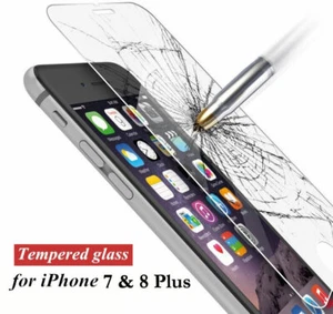 9H Tempered Glass Protective Film For Apple iPhone 7 & 8 Plus Screen Protector - Picture 1 of 12