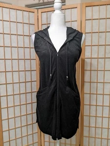 Swim Coverup Towel Material Black S/CH (4-6) - Picture 1 of 14