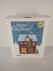 8FT Christmas Inflatable Climbing Santas Blow Up Yard Decorations Built in LEDs - Picture 1 of 6