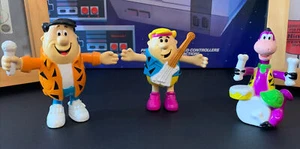 Figuras de PVC 1991 Fred, Barney y Dino flexibles vintage - Imagen 1 de 1