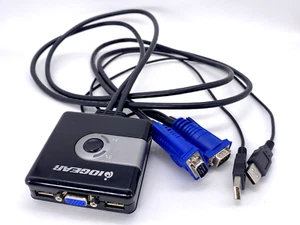 IOGEAR GCS42UW6 - 2-Port External VGA / USB KVM Switch Built-In Cables - Afbeelding 1 van 2