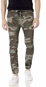 BKLYN Athletics Men's Casual Fit Soft Twill “The Jogger” Pants Camo Green Small - Picture 1 of 9