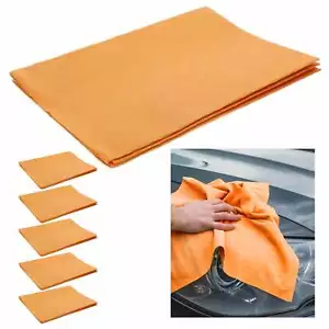 6 Pk Car Cleaning Shammy Synthetic Chamois Premium Absorbent Towel Drying Detail - Picture 1 of 1