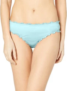 Costume da bagno donna Hobie 239438 tinta unita bikini con volant fondo blu ghiaccio taglia M - Foto 1 di 2
