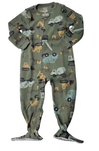 Carter's Boys One-Piece Fleece Zipper Long Sleeve Footie Pajama Construction 3T - Picture 1 of 1