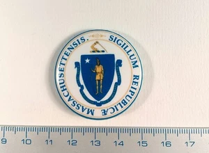 Seal Of MASSACHUSETTS. Pin Badge Exclusive Design.Limited Series.Litho. Metal - Bild 1 von 2