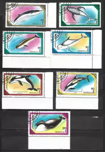 MONGOLIA - 1990 Whales and Dolphins - USED COMPLETE SET - Picture 1 of 1